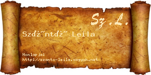 Szántó Leila névjegykártya