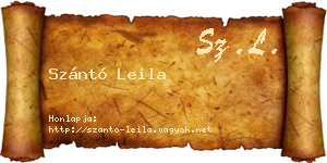 Szántó Leila névjegykártya